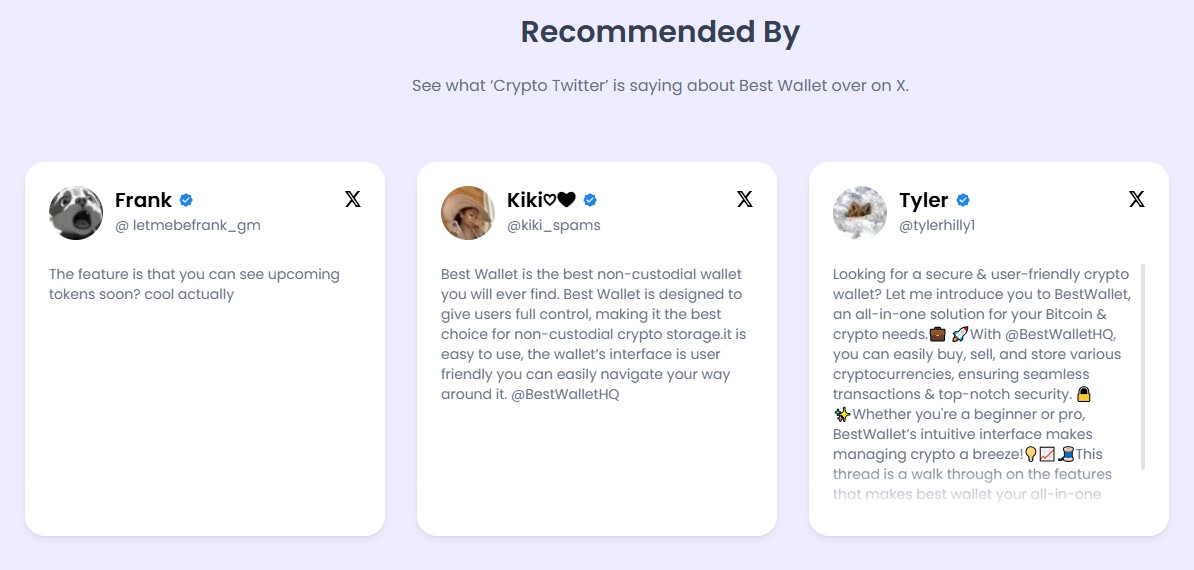 Lietotāju atsauksmes par Best Wallet