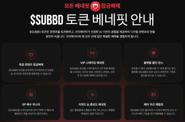 섭드 전망 - 토큰 베네핏