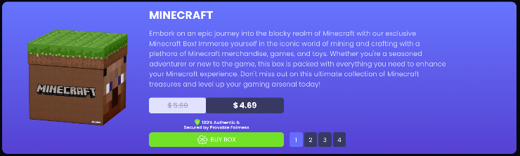 Minecraft mystery box