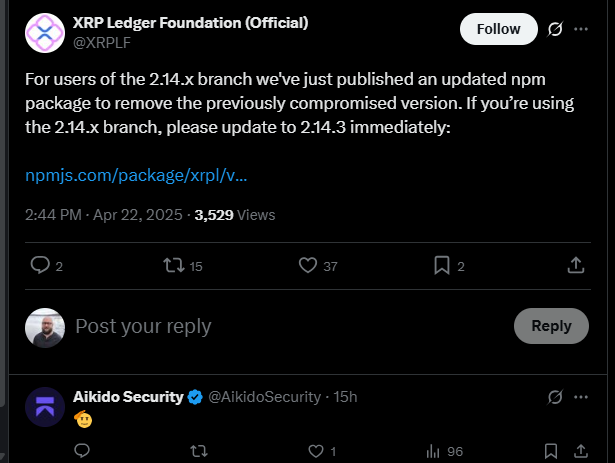 XRP Ledger Foundation update