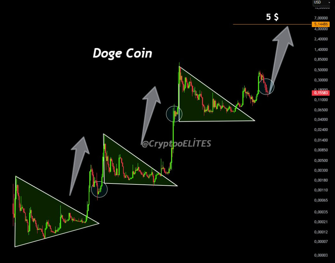 กำลังสะสม  นักวิเคราะห์ดังมอง Dogecoin อาจ พุ่งแตะ 5 ดอลลาร์