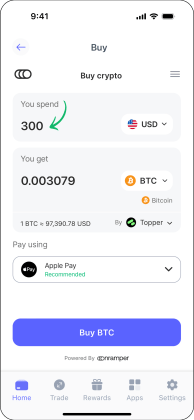 วิธีซื้อ Bitcoin บน Best Wallet 3