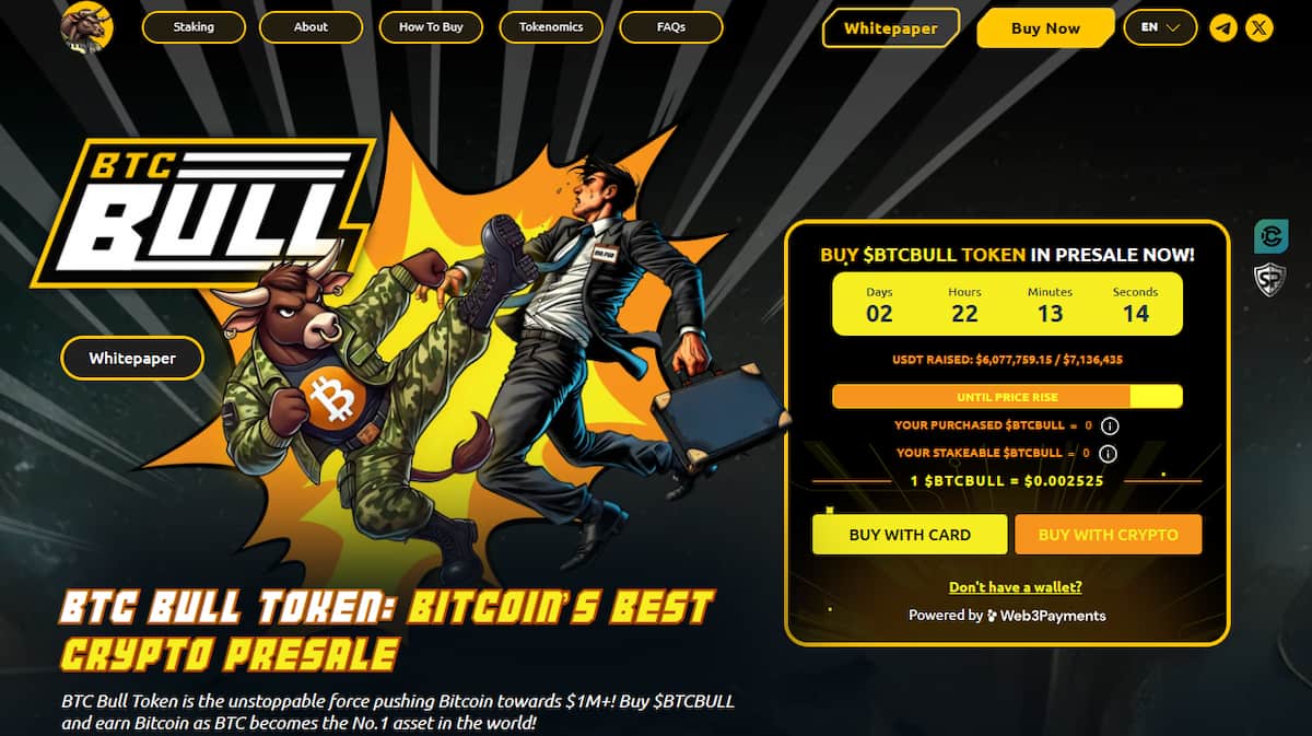 BTC Bull Token ($BTCBULL): Bitcoin nagrade za vjerne hodlere