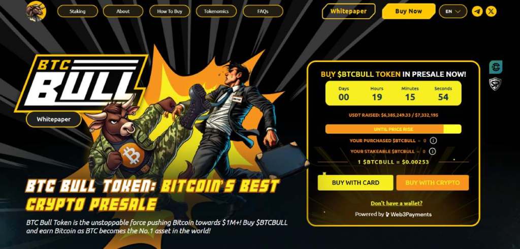 BTC Bull Token – memecoin za rudarenje Bitcoina - kriptovalute