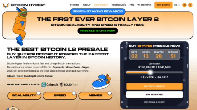 Bitcoin Hyper landing page
