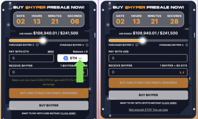 Bitcoin Hyper presale widget
