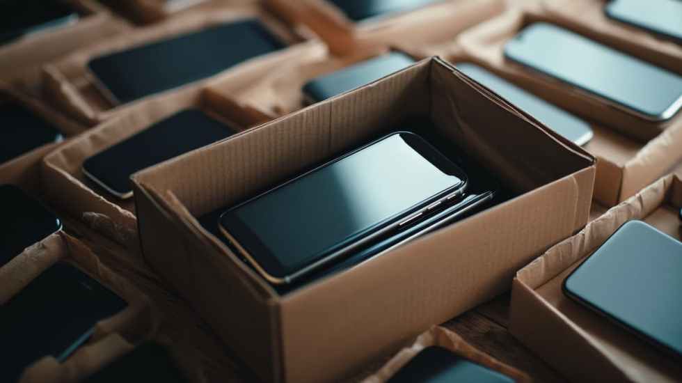 Mystery box z telefonami.