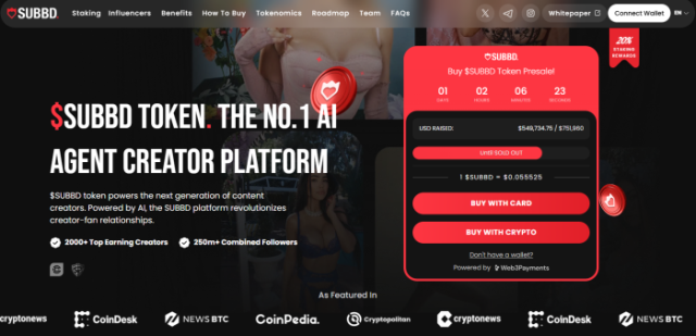 SUBBD Token Homepage