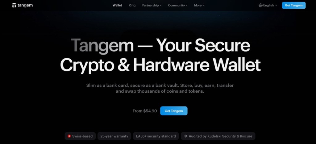 5. Tangem – Praktičan kao kartica, siguran kao sef