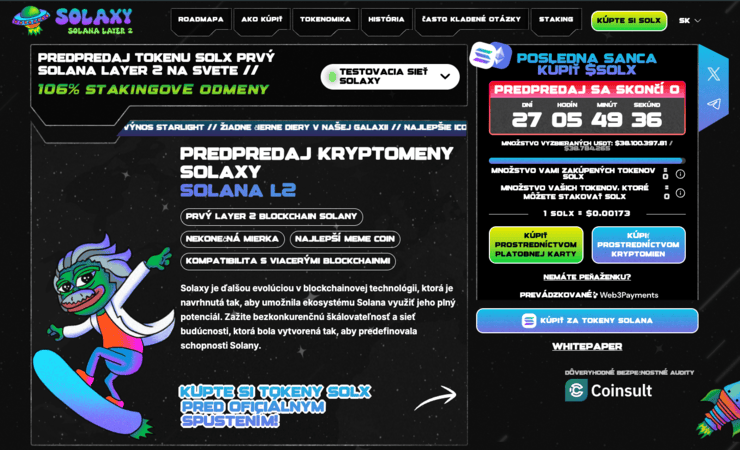 Solaxy nové kryptomeny