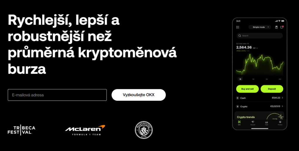 Burza OKX - bitcoin zdarma.