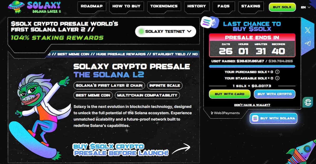 Solaxy ($SOLX) Layer-2 rješenje za Solanu s velikim ambicijama