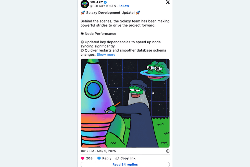 Solaxy Tweet 
