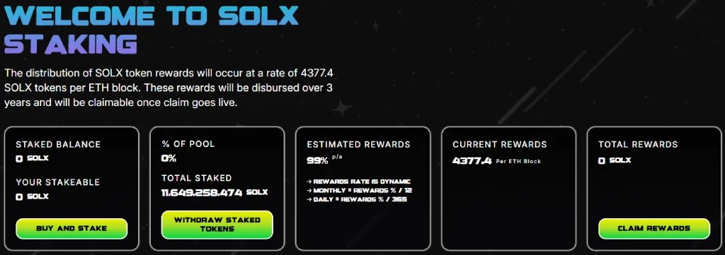 Solaxy staking