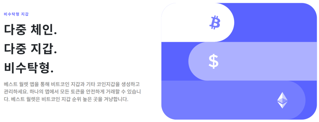 안전한 비수탁형 지갑 베스트월렛