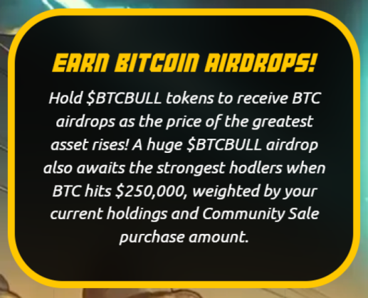 BTC Bull Token Bitcoin airdrops 