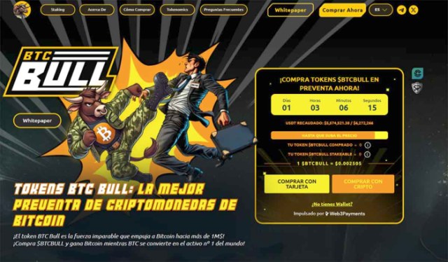 BTC BULL - mejor memecoin de Bitcoin