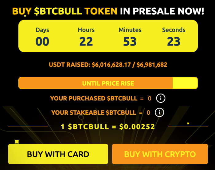 How to buy $BTCBULL presale