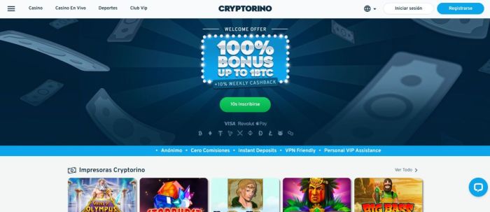 Cryptorino dispone de e cientos de juegos de casino con Ripple