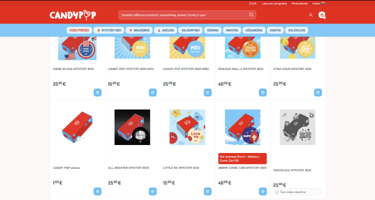 2. Candy Pop – saldi paslapčių dėžutė nuo smaližių vaikams iki saldumynų kolekcionierių