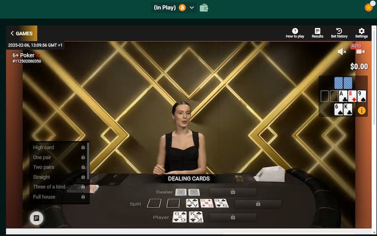 Ukázka live pokeru na TG.casino