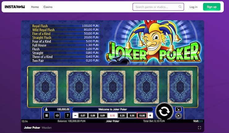 Live poker na InstaSpin