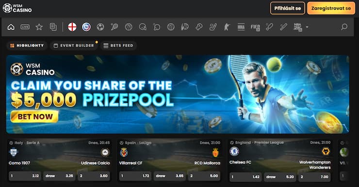 online sázení na WSM casino