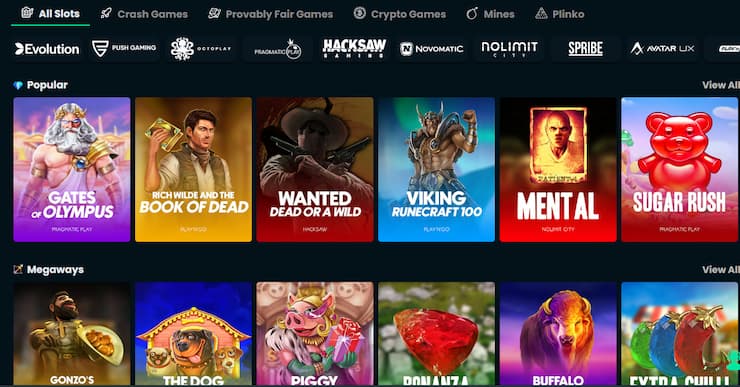 Sloty na Mega Dice casinu