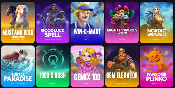 Nabídka automatů v Instant casinu