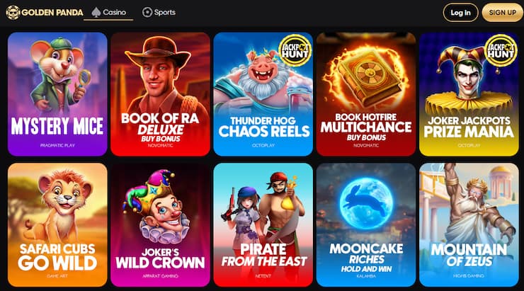 Výherní automaty na Golden Panda