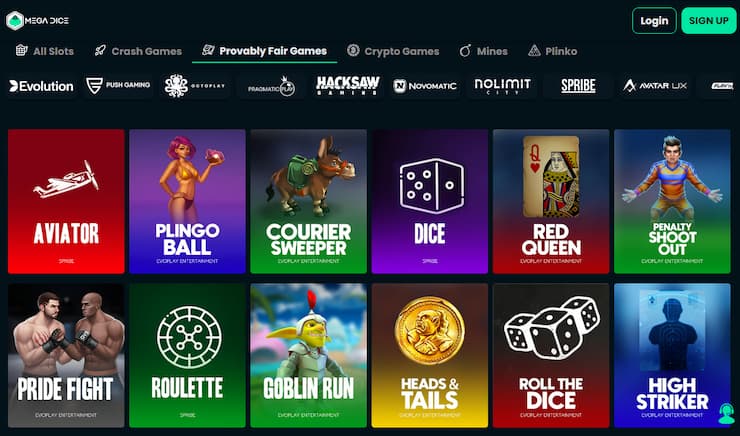 Automaty na Mega Dice