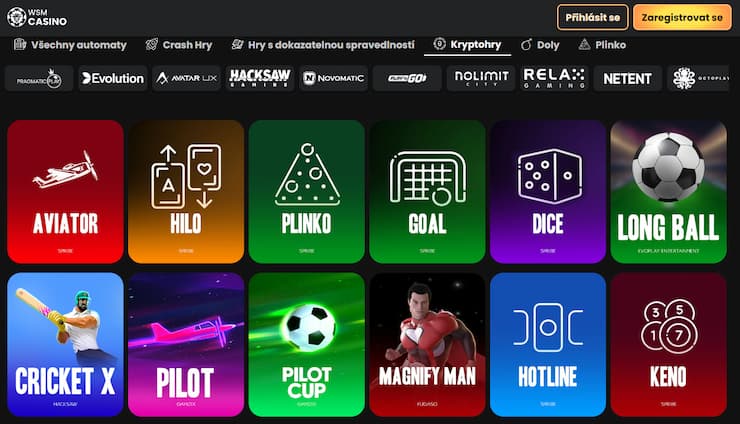 Výherní automaty WSM casino