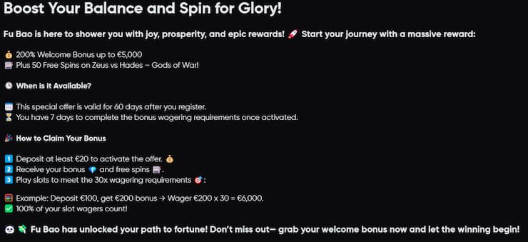 Podmínky k získání free spinů na Golden Panda