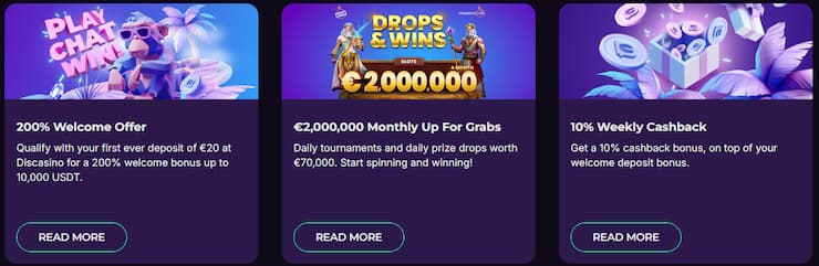 Bonusy na DisCasino