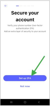 Enable 2FA by adding your phone number