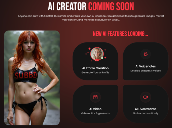 SUBBD AI creator features coming soon