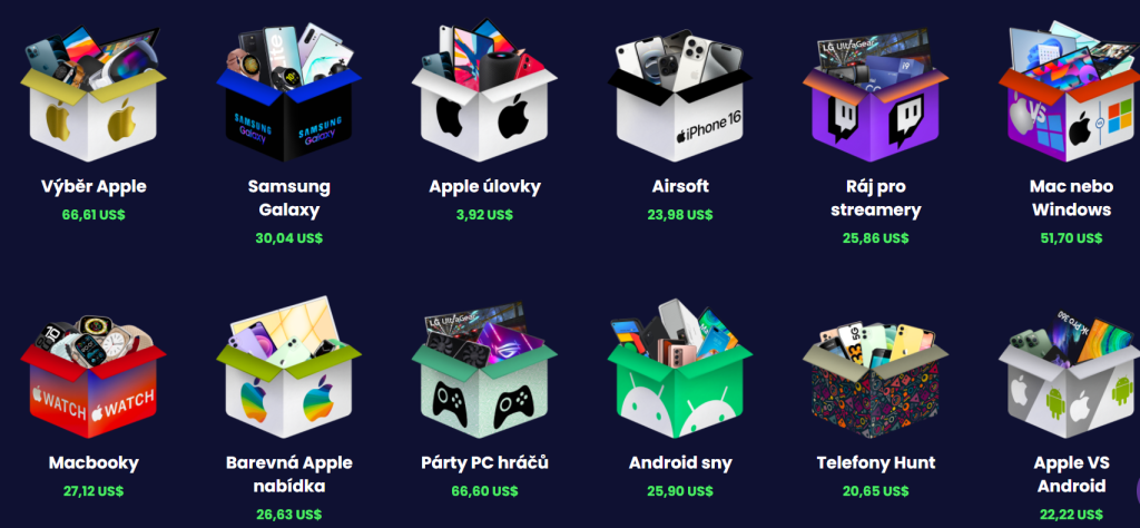 Mystery boxy na jemlit