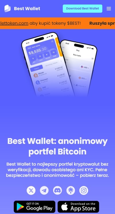 portfel kryptowalut Best Wallet strona główna