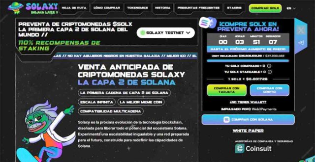 Solaxy - una de las mejores criptomonedas para invertir ahora
