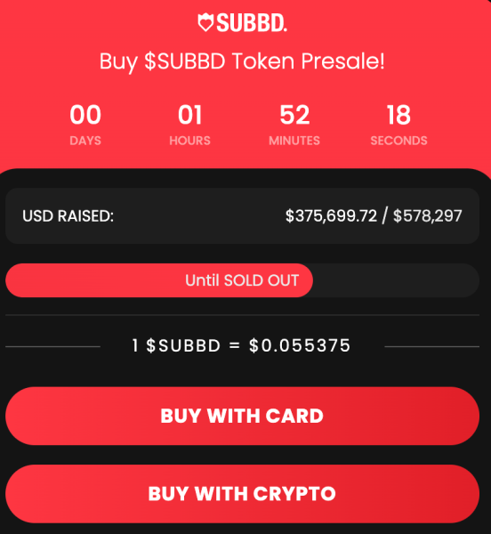 SUBBD Token how to buy presale