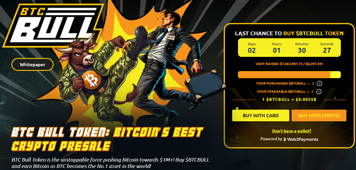 BTC Bull Token ($BTCBULL) Tawarkan Airdrop $BTC untuk Para Holder