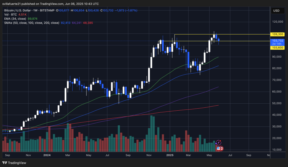 BTC showing long-term strength | Source: BTCUSDT chart on TradingView
