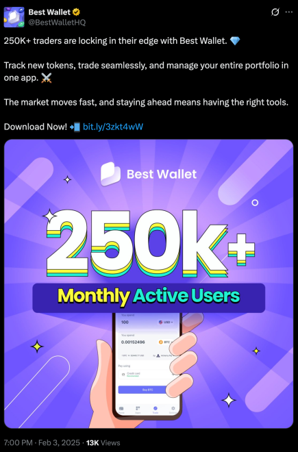 Best Wallet - Web3 Wallet ที่น่าสนใจ มีผู้ใช้งานรายเดือนกว่า 250K คน