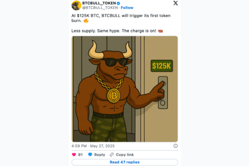 Bitcoin Bull Token Tweet