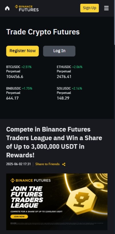 Bitcoin binance futures