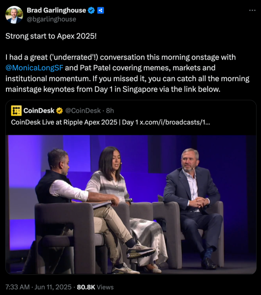 Brad Garlinghouse at Apex 2025.