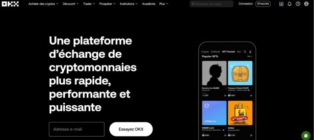 OKX - plateforme crypto trading