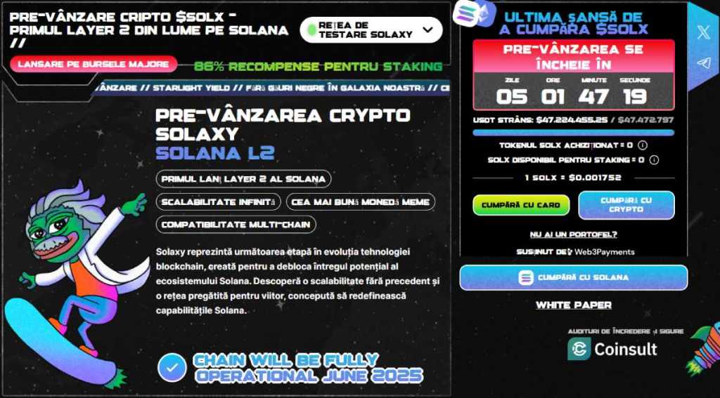 Cum să cumperi altcoin-ul Solaxy ($SOLX) prin aplicația Best Wallet