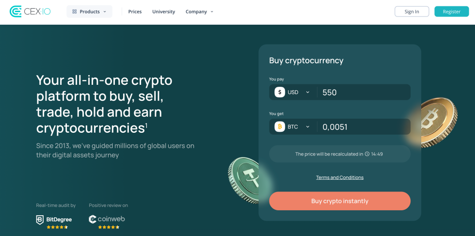 CEX.io - cara mendapatkan crypto gratis