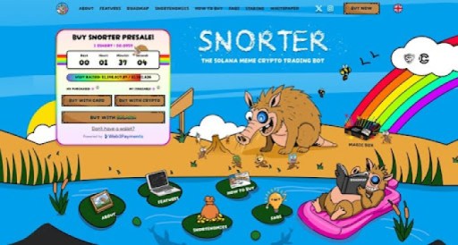 Snorter Bot Presale Landing Page